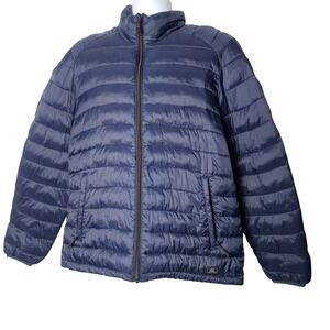 ZeroXposur Mens Lightweight‎ Puffer Jacket Size M Navy Blue Quilted Winter Coat